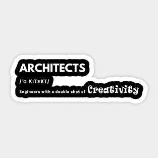 Architects X Engineers - White Letters Sticker